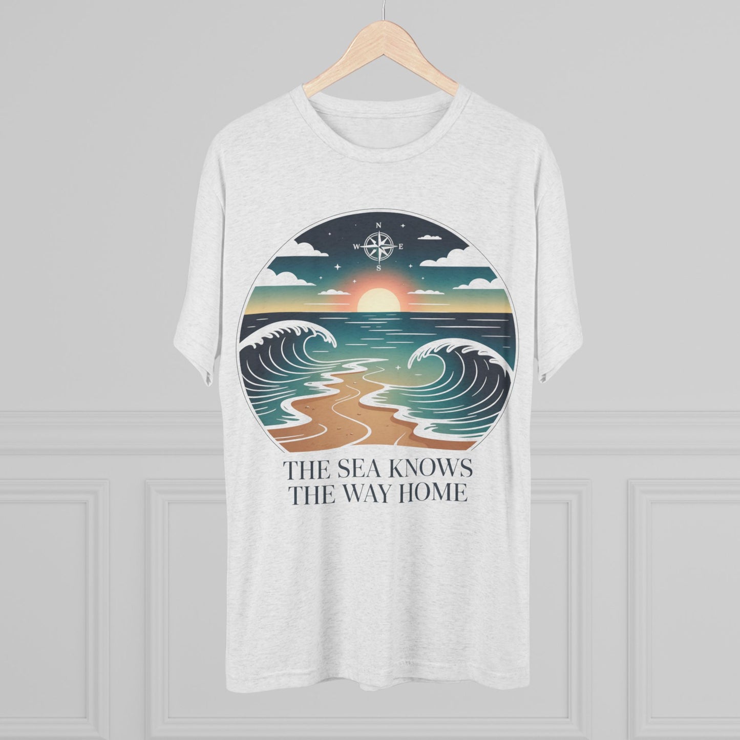 The Sea Knows The Way Home Unisex Tri-Blend Tee