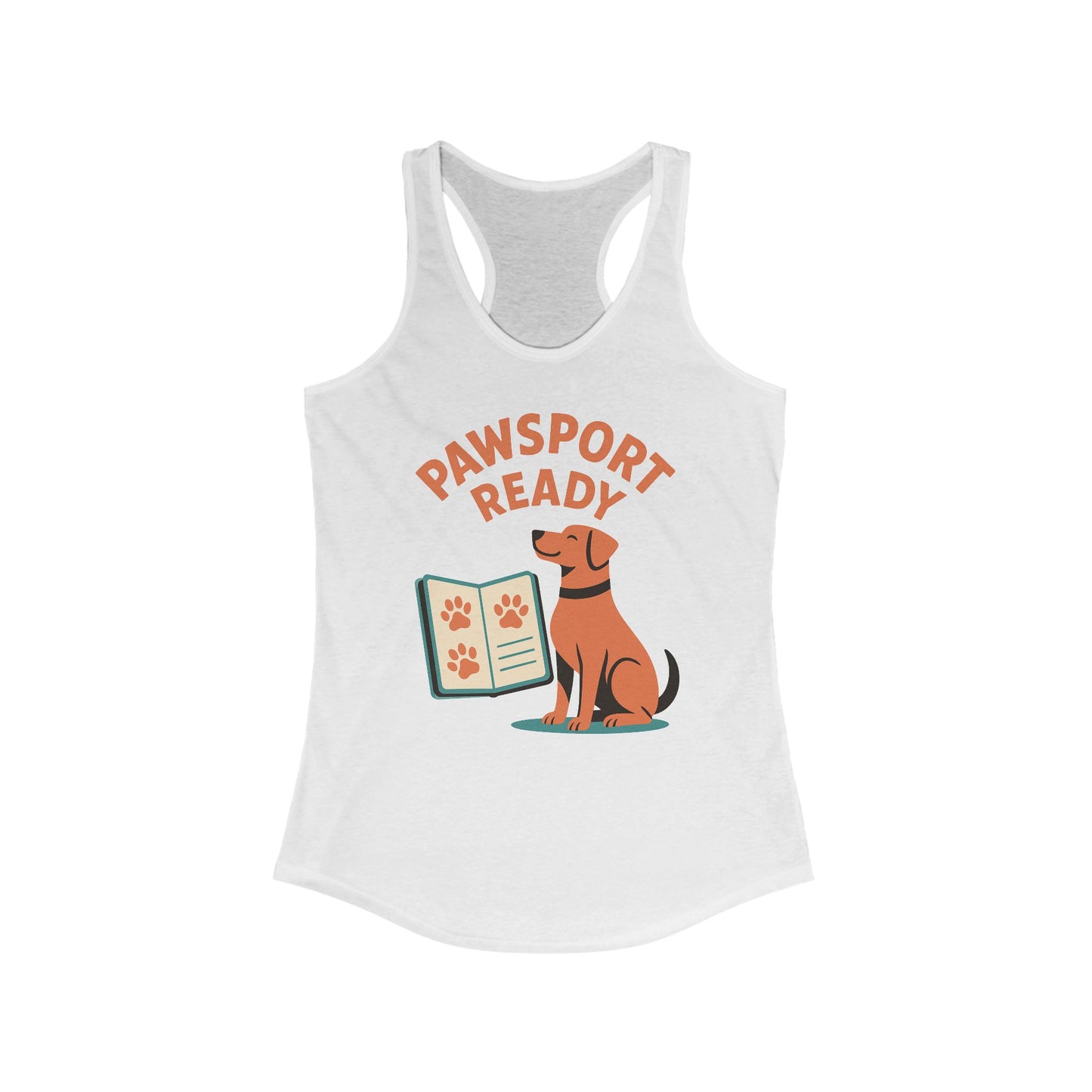 Women's Racerback Tank T-Shirt - Pawsport Ready
