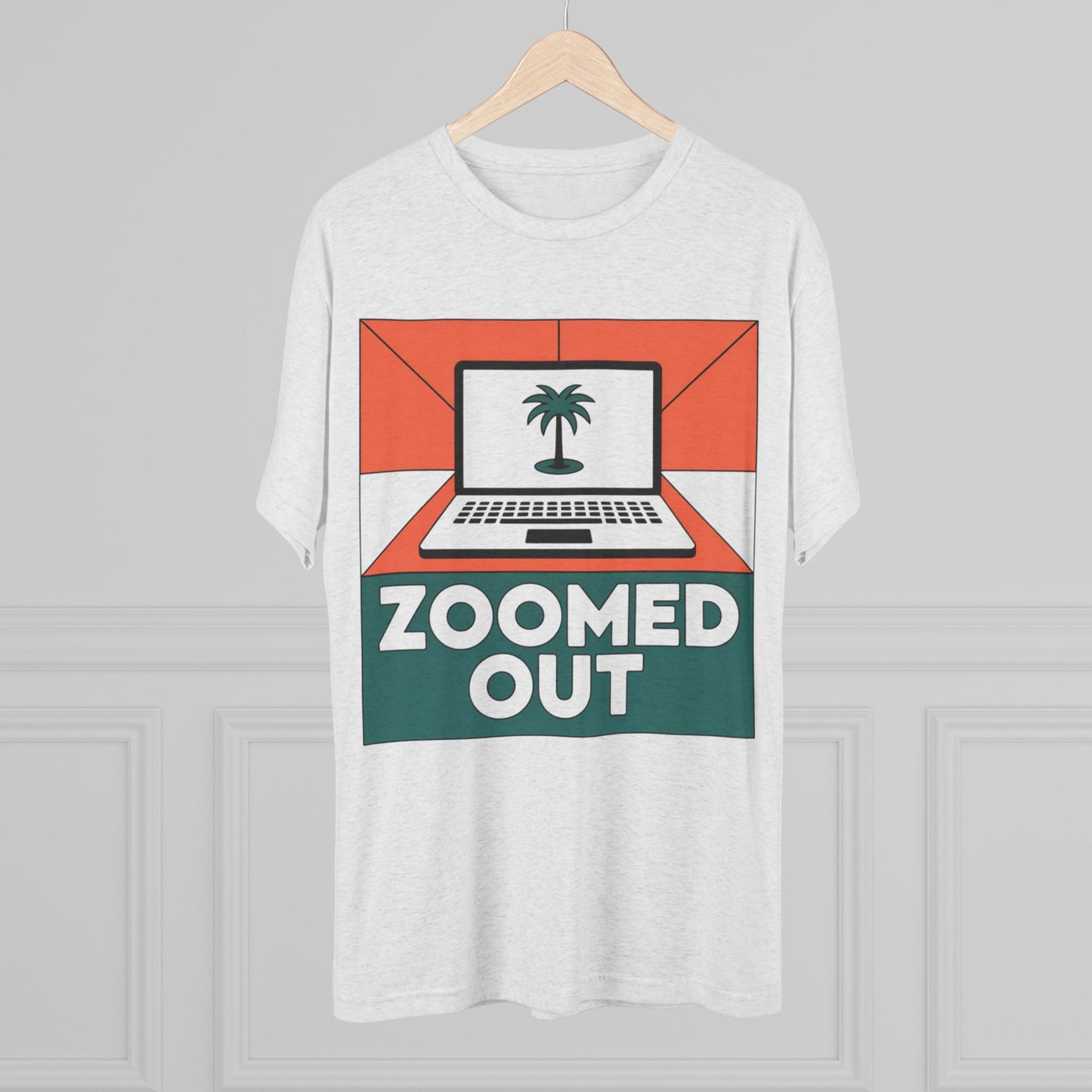Zoomed Out Palm Tree Unisex Tri-Blend Tee