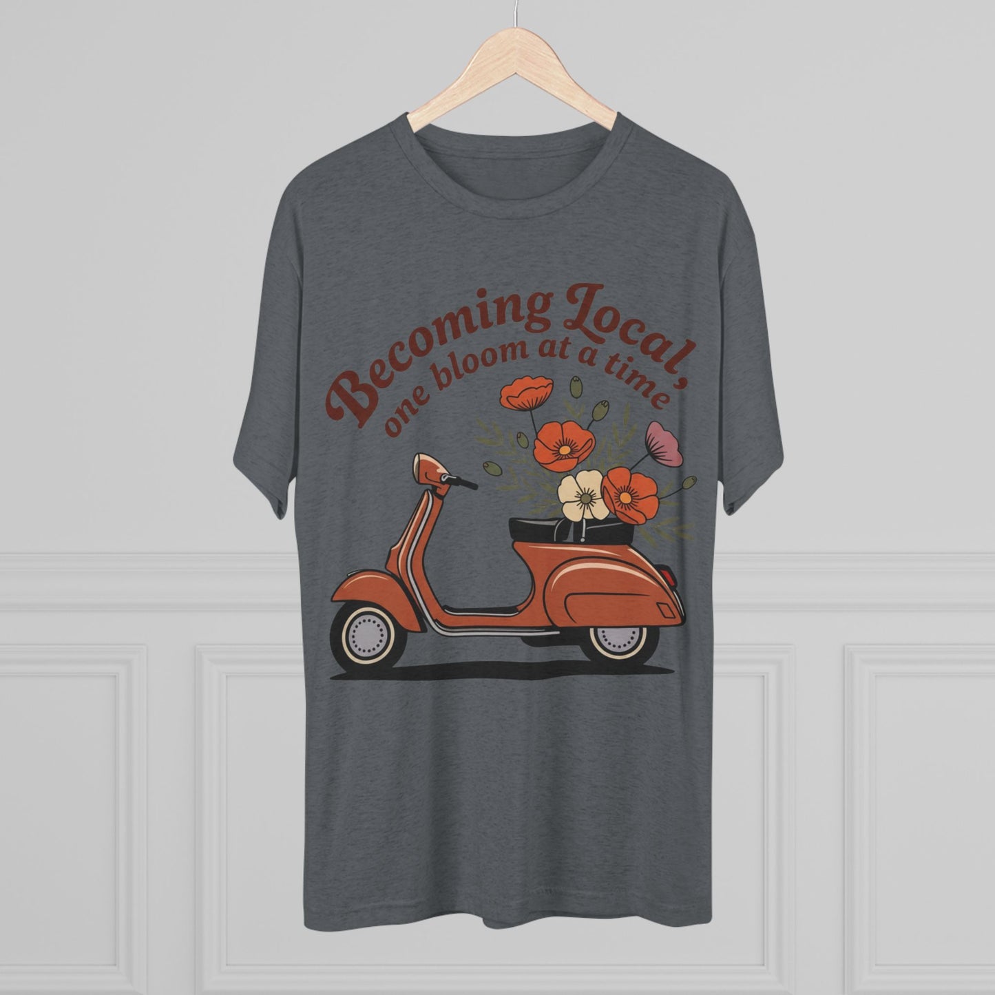 Becoming Local, One Bloom at a Time Italy Unisex Tri-Blend Tee