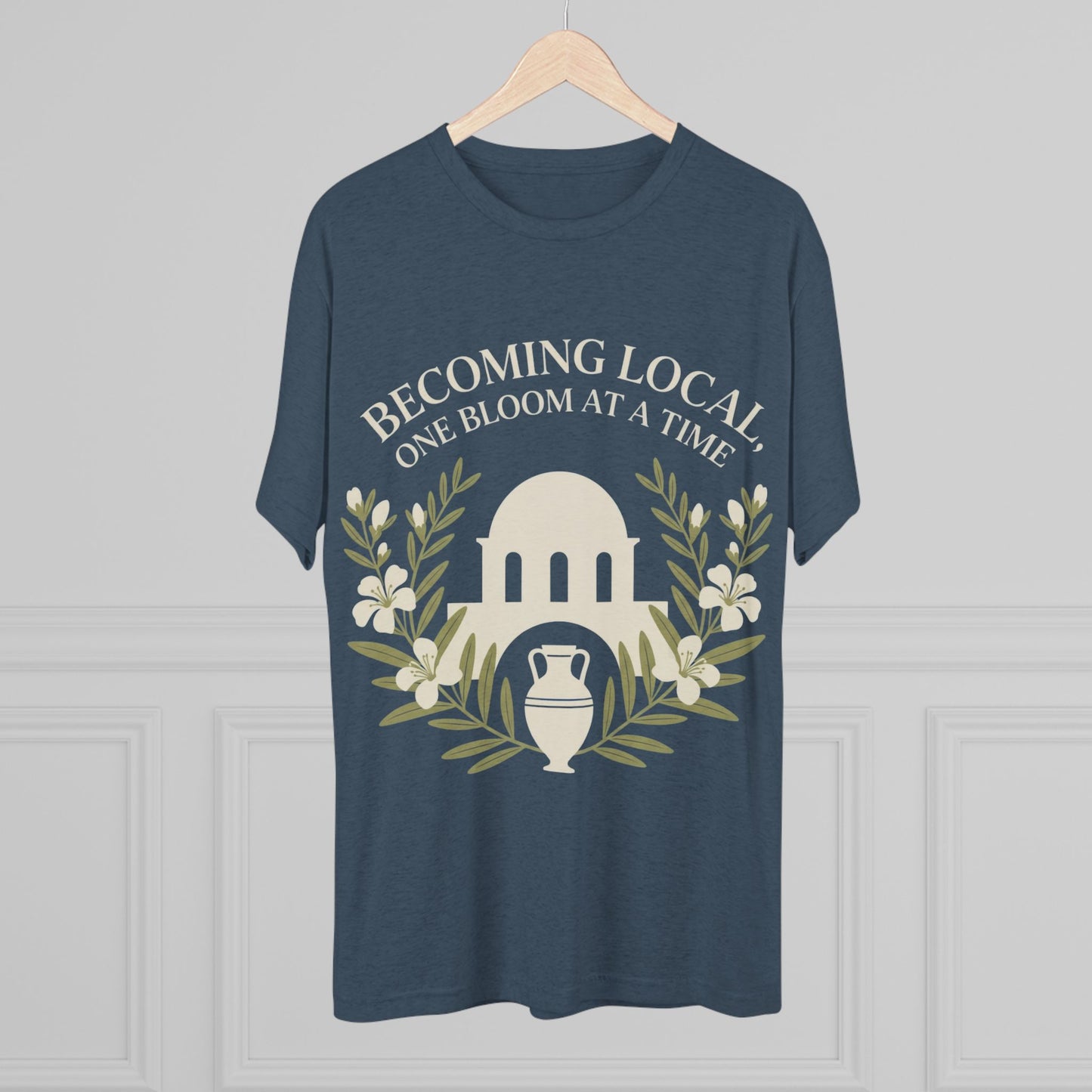 Becoming Local, One Bloom at a Time Greece Unisex Tri-Blend Tee