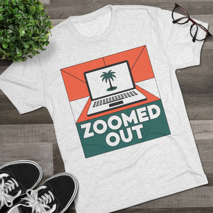 Zoomed Out Palm Tree Unisex Tri-Blend Tee
