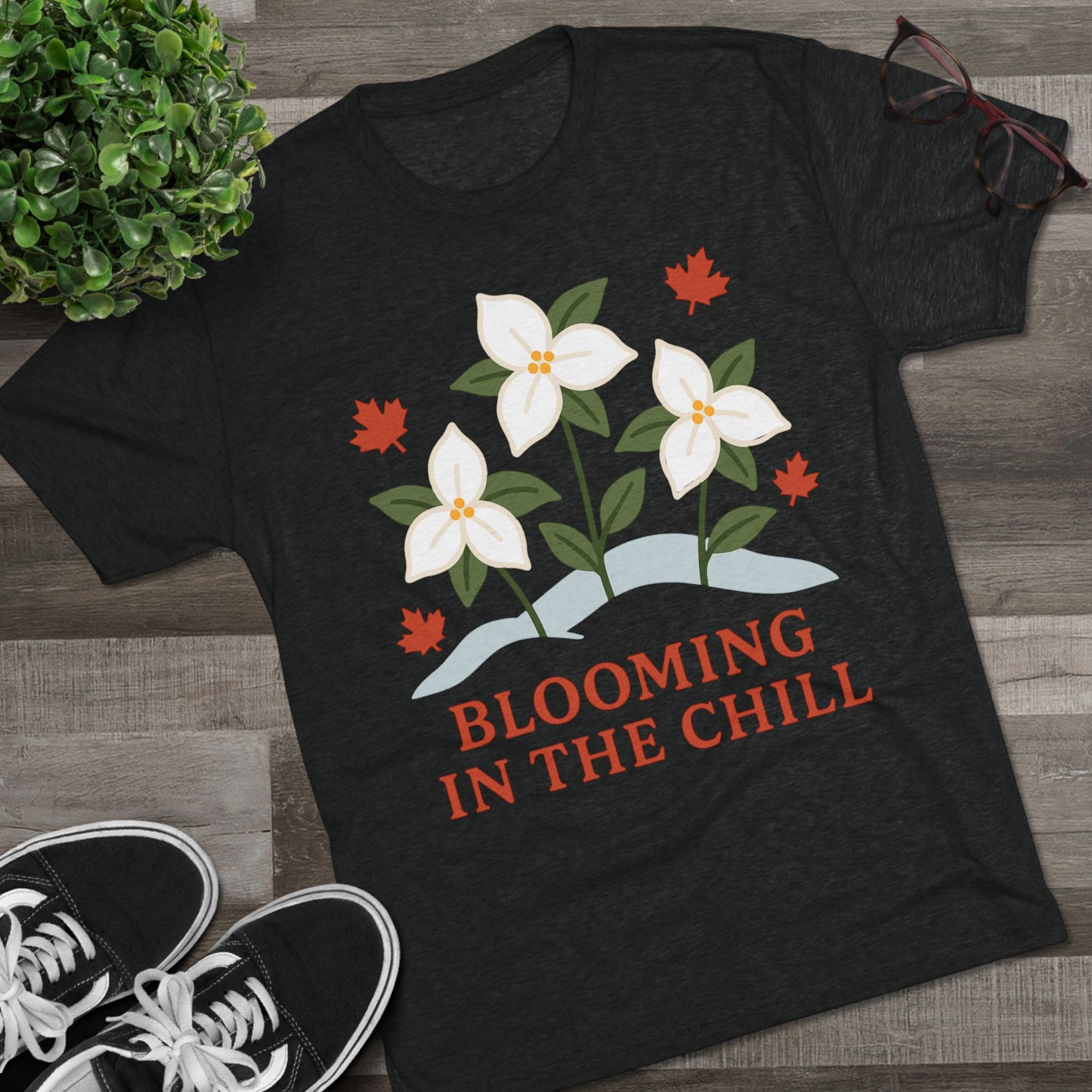 Blooming In The Chill Canada Unisex Tri-Blend Tee