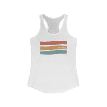 Salty Expat Striped Women's Racerback Tank T-Shirt
