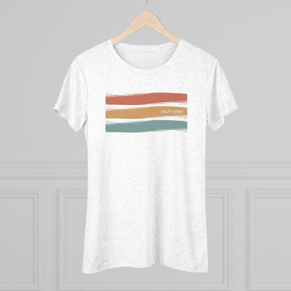 Salty Expat Striped Women's Triblend Tee