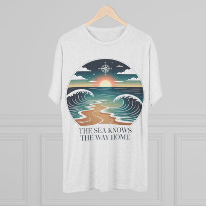 The Sea Knows The Way Home Unisex Tri-Blend Tee