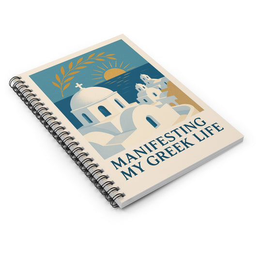 Spiral Bound Journal - Manifesting My Greek Life Spiral Notebook