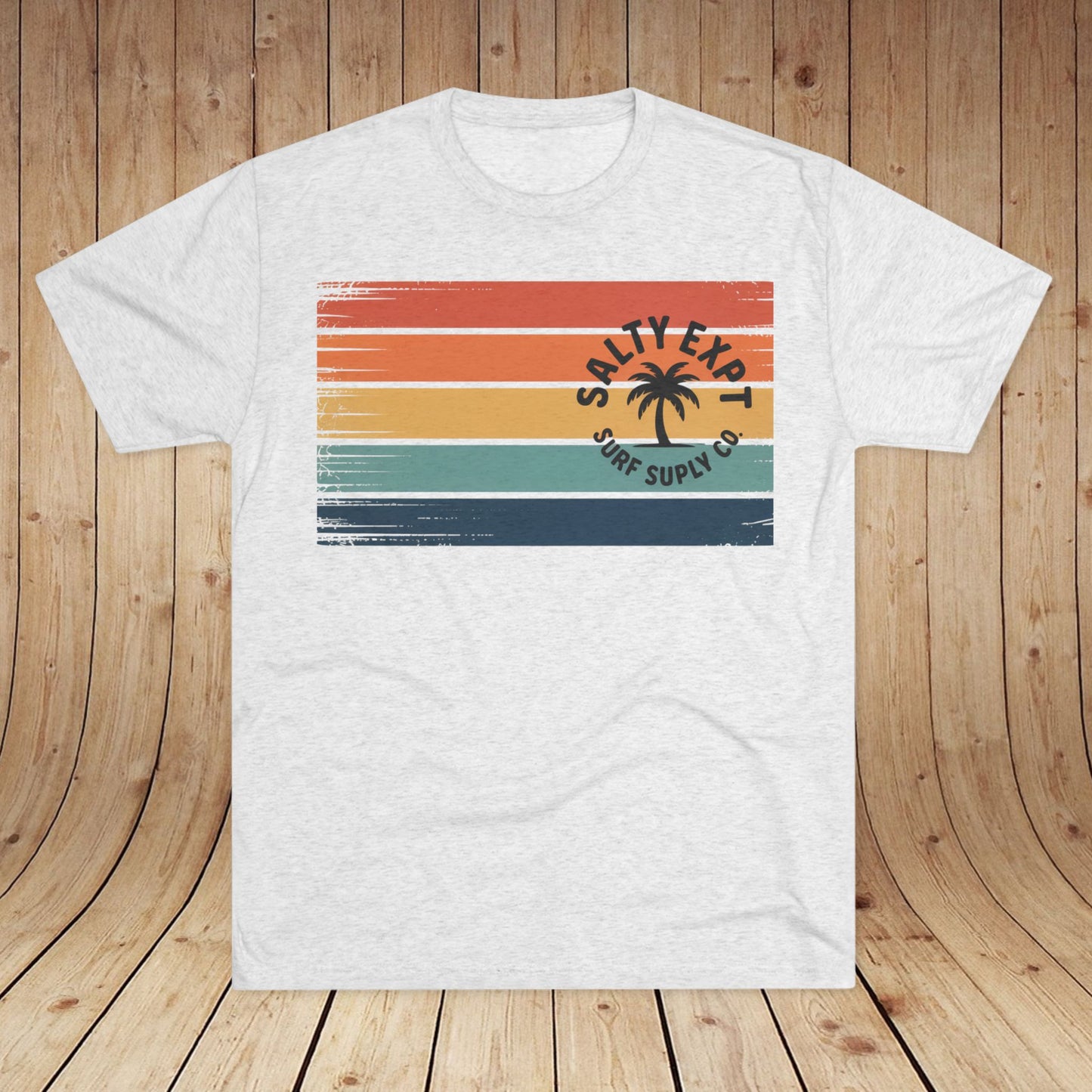 Salty Expat Stripes Unisex Tri-Blend Tee