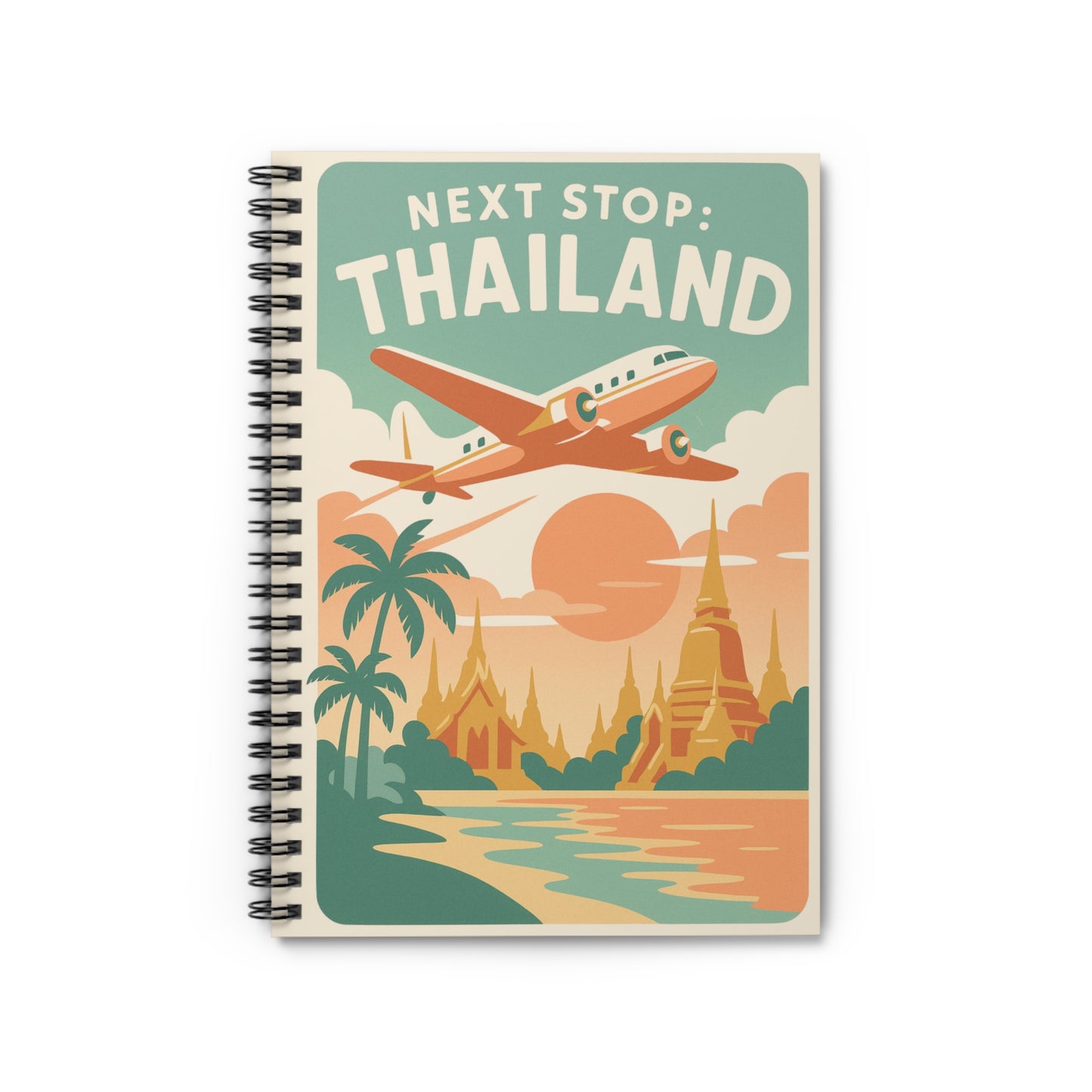 Next Stop Thailand Spiral Bound Journal, Spiral Notebook
