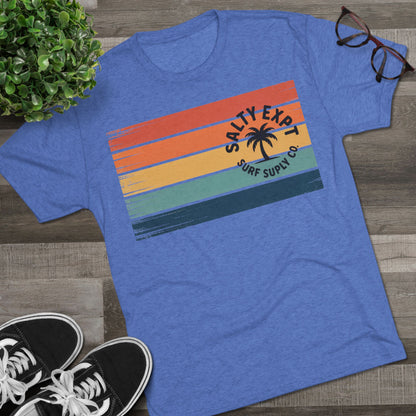 Salty Expat Stripes Unisex Tri-Blend Tee
