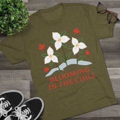 Blooming In The Chill Canada Unisex Tri-Blend Tee