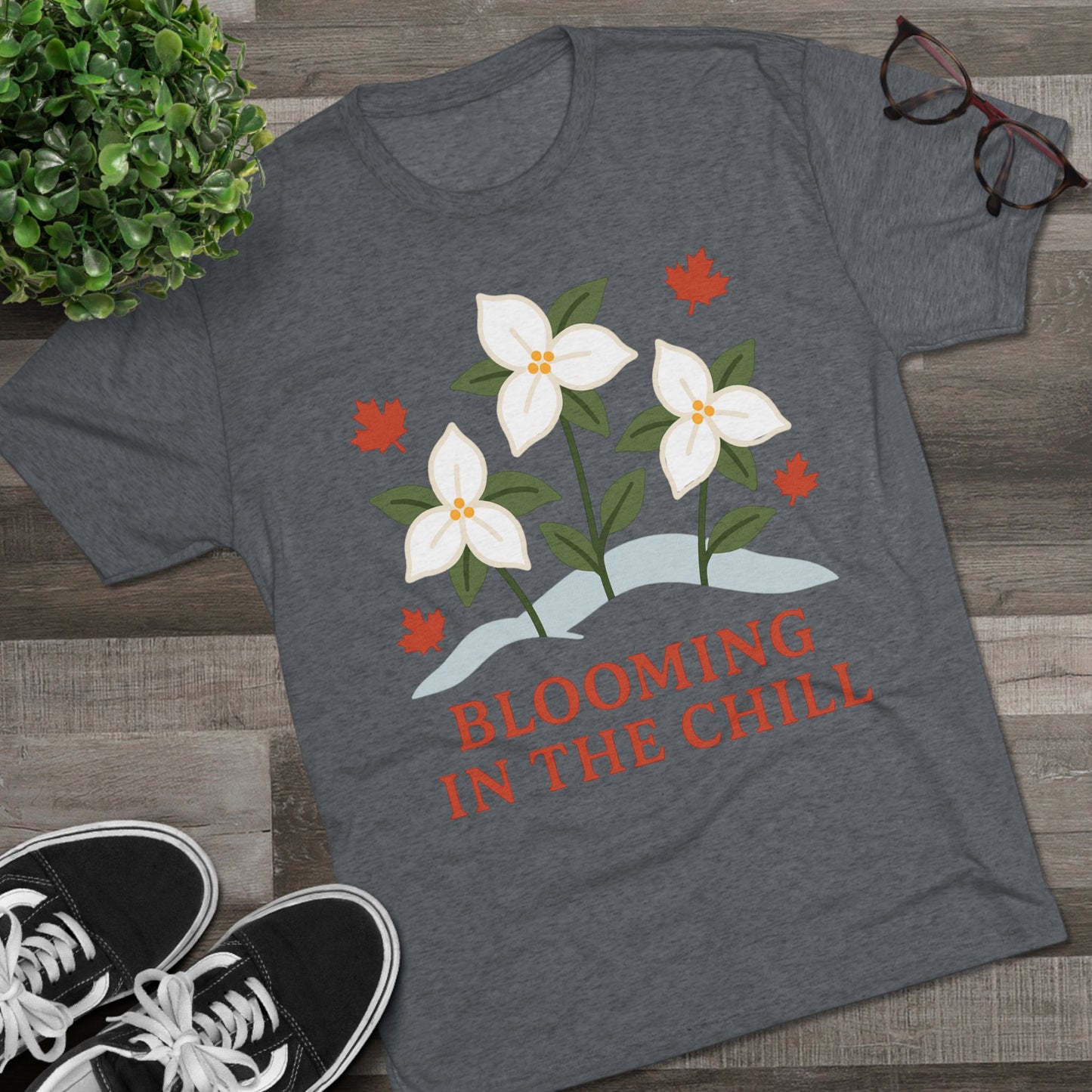Blooming In The Chill Canada Unisex Tri-Blend Tee