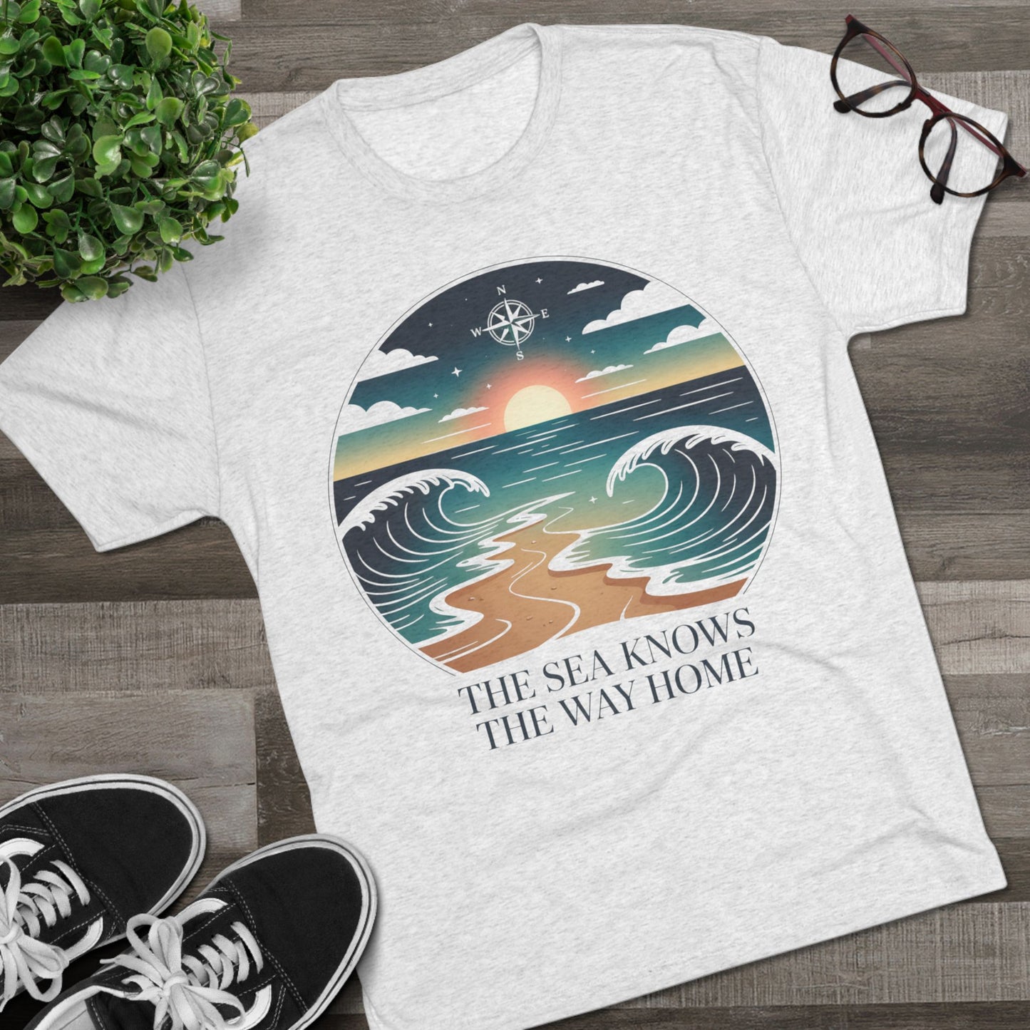The Sea Knows The Way Home Unisex Tri-Blend Tee