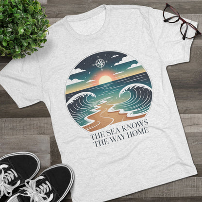 The Sea Knows The Way Home Unisex Tri-Blend Tee