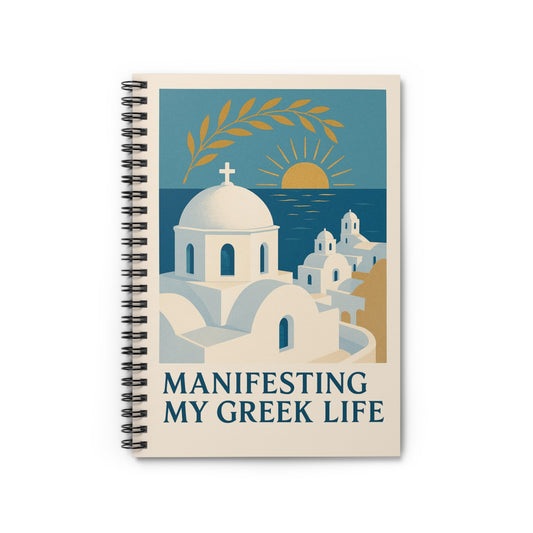 Spiral Bound Journal - Manifesting My Greek Life Spiral Notebook