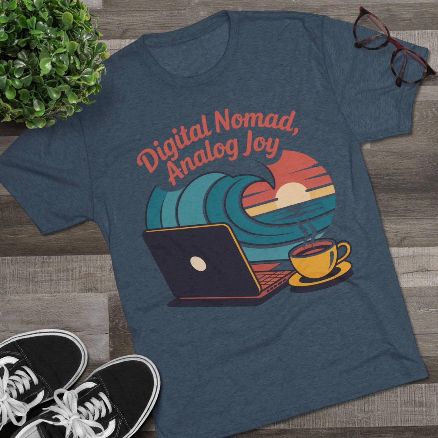 Digital Nomad, Analog Joy Unisex Tri-Blend Tee
