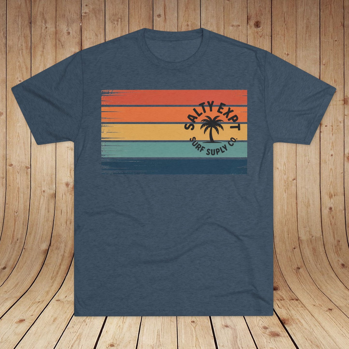 Salty Expat Stripes Unisex Tri-Blend Tee