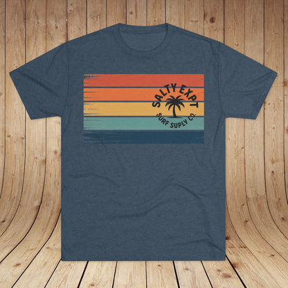 Salty Expat Stripes Unisex Tri-Blend Tee