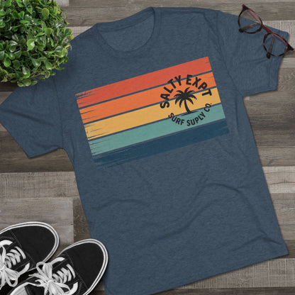 Salty Expat Stripes Unisex Tri-Blend Tee