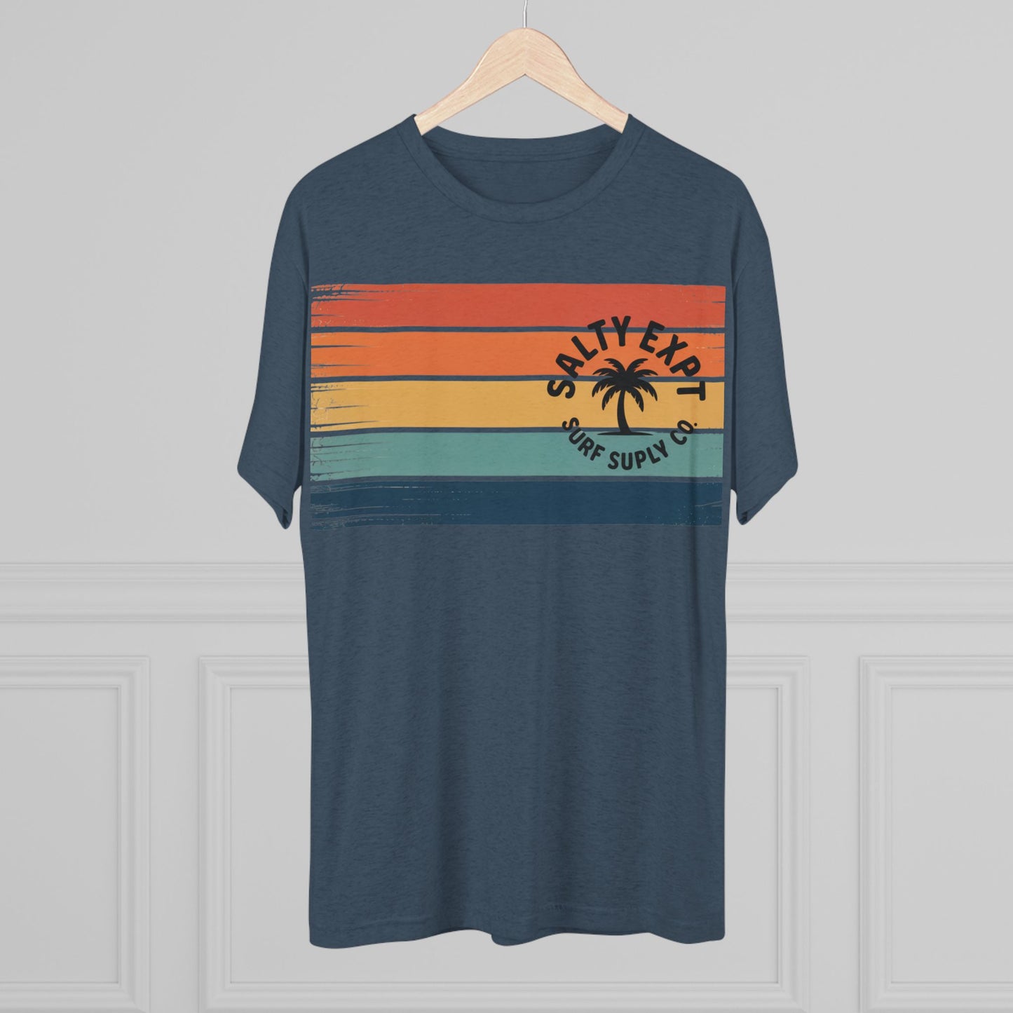 Salty Expat Stripes Unisex Tri-Blend Tee