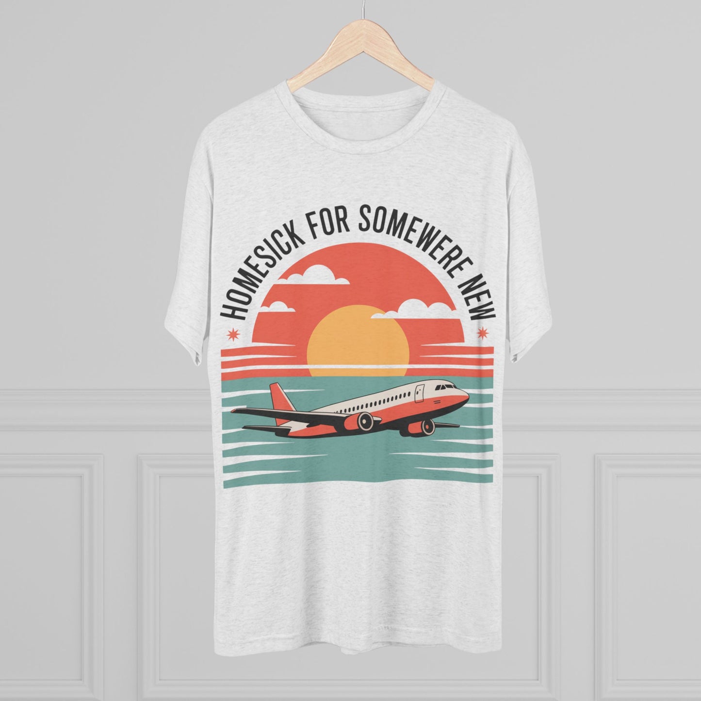 Homesick For Somewhere New Unisex Tri-Blend Tee