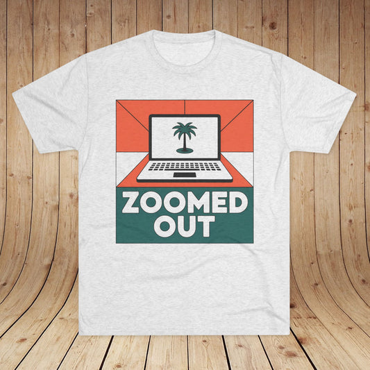Zoomed Out Palm Tree Unisex Tri-Blend Tee