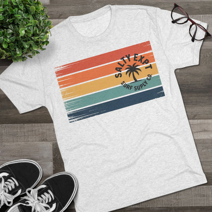 Salty Expat Stripes Unisex Tri-Blend Tee