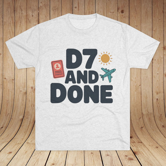 D7 and Done Portugal Expat Unisex Tri-Blend Tee