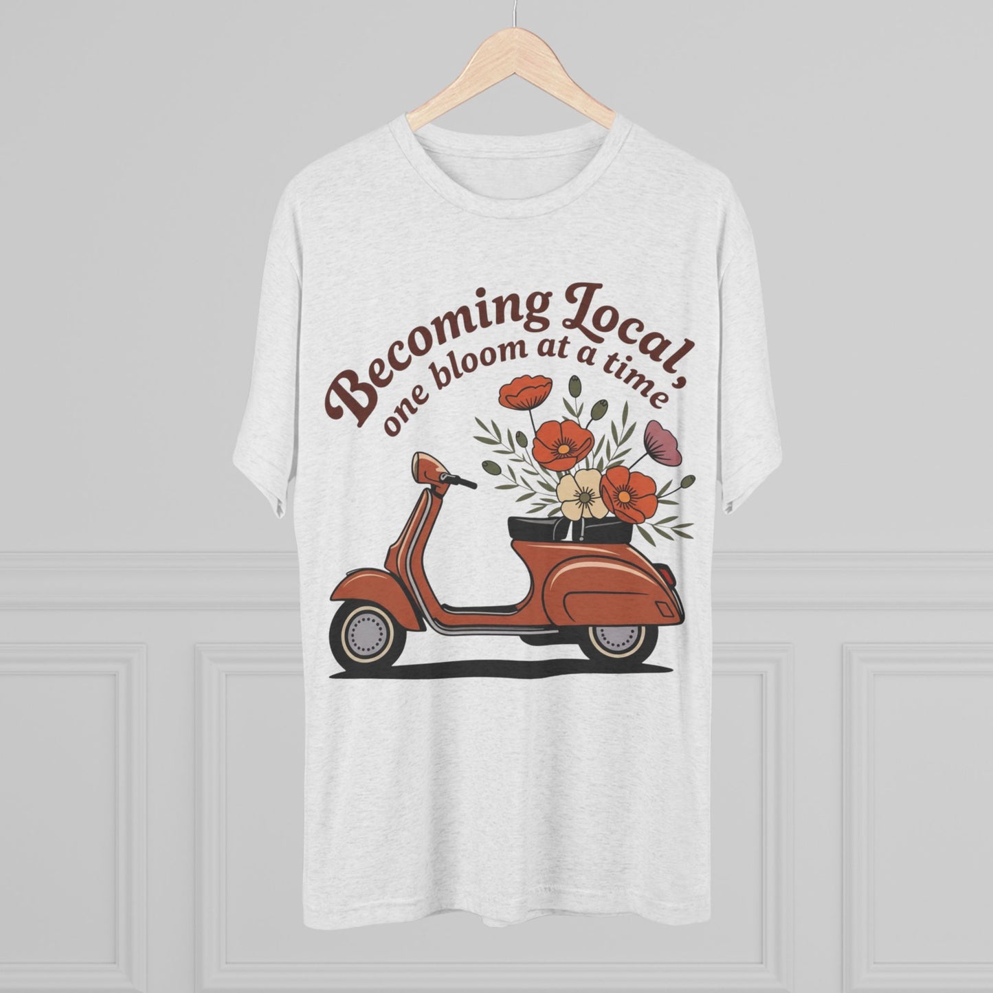 Becoming Local, One Bloom at a Time Italy Unisex Tri-Blend Tee