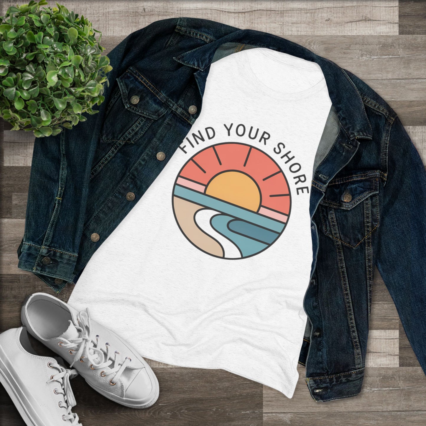 Find Your Shore - Premium Women's Triblend Tee