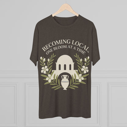 Becoming Local, One Bloom at a Time Greece Unisex Tri-Blend Tee
