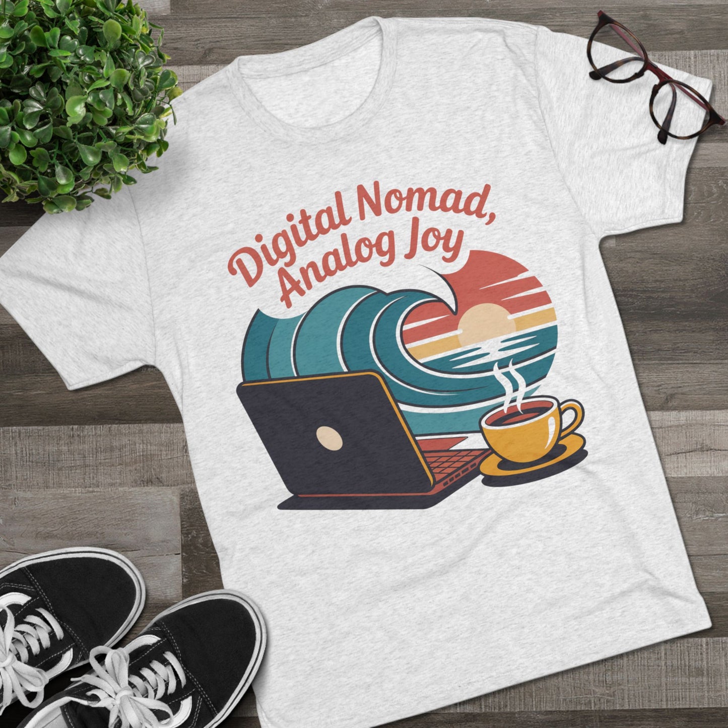 Digital Nomad, Analog Joy Unisex Tri-Blend Tee