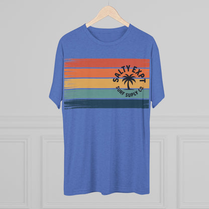 Salty Expat Stripes Unisex Tri-Blend Tee