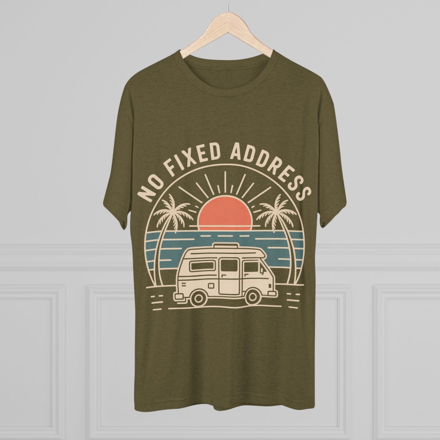 No Fixed Address Van Life Unisex Tri-Blend Tee