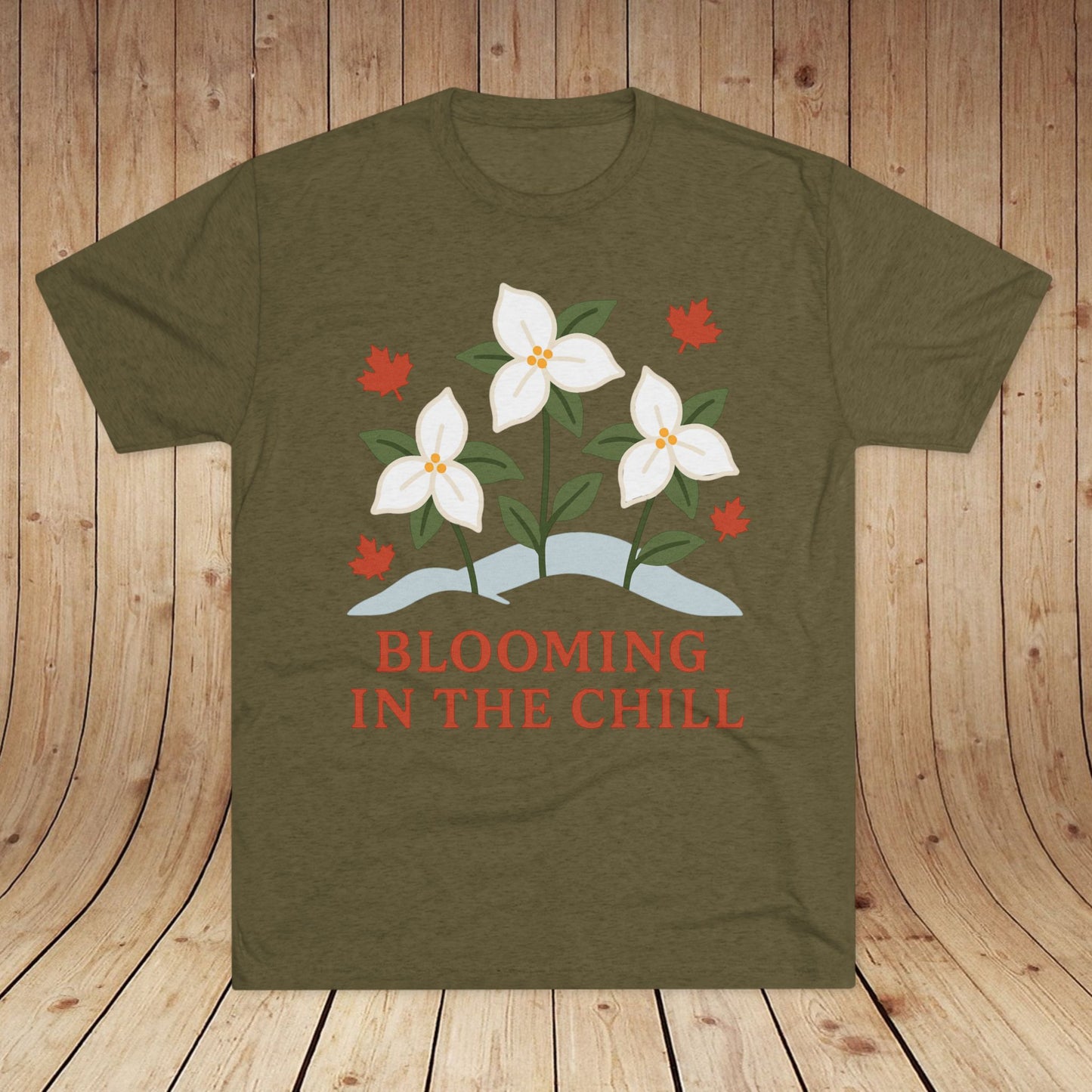 Blooming In The Chill Canada Unisex Tri-Blend Tee
