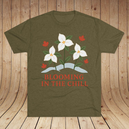 Blooming In The Chill Canada Unisex Tri-Blend Tee