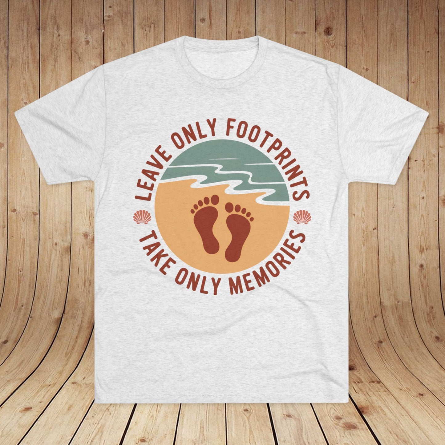 Leave Only Footprints Take Only Memories Unisex Tri-Blend Tee