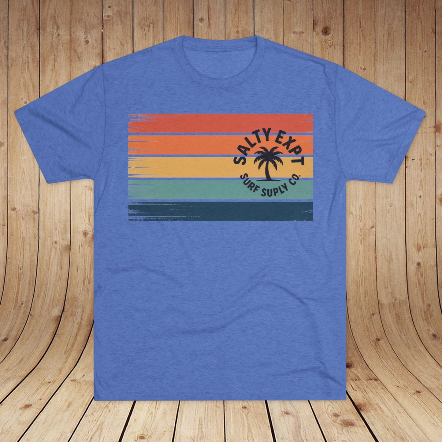 Salty Expat Stripes Unisex Tri-Blend Tee
