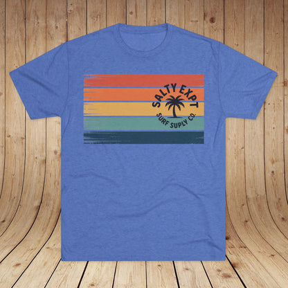 Salty Expat Stripes Unisex Tri-Blend Tee