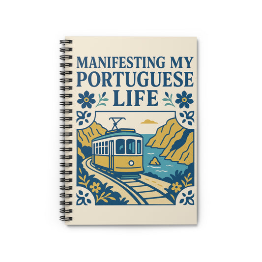 Manifesting My Portuguese Life Spiral Bound Journal, Spiral Notebook