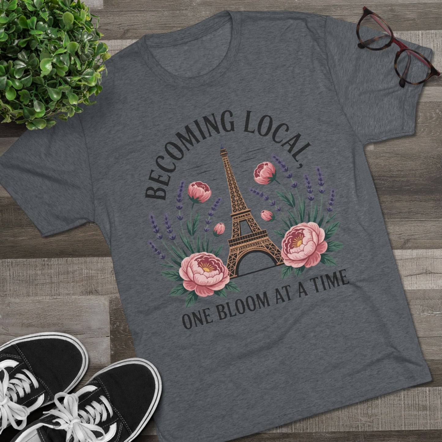 Becoming Local, One Bloom at a Time France Unisex Tri-Blend Tee
