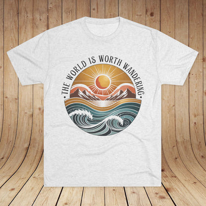 The World Is Worth Wandering Unisex Tri-Blend Tee