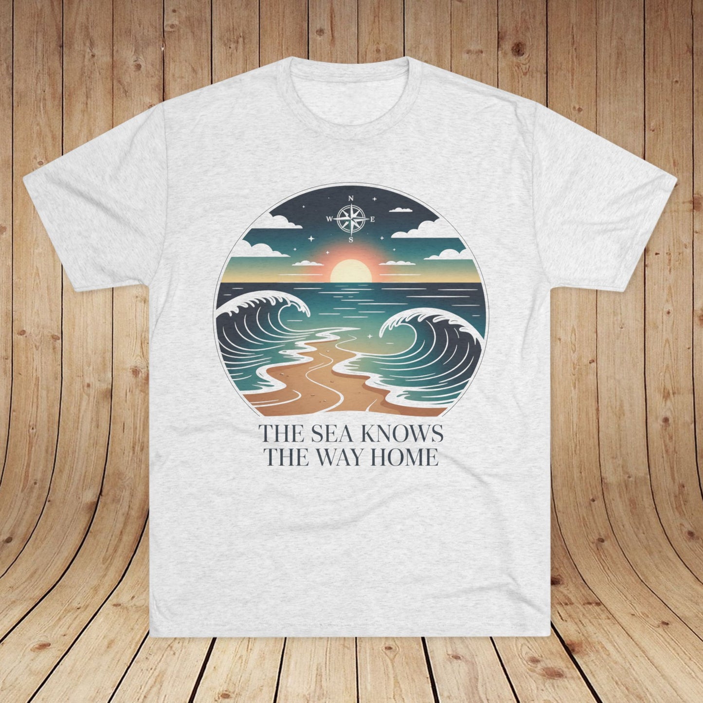 The Sea Knows The Way Home Unisex Tri-Blend Tee