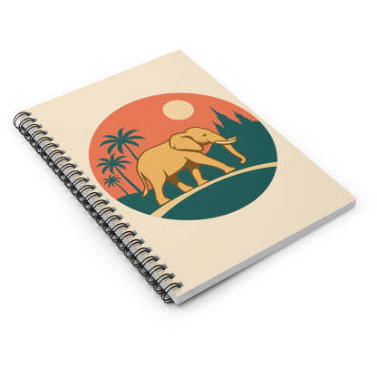 Thailand Elephant Spiral Notebook - Aesthetic Journal, Cute Gift for Travelers, Writers, Nature Lovers, Eco-Friendly Study Accessory