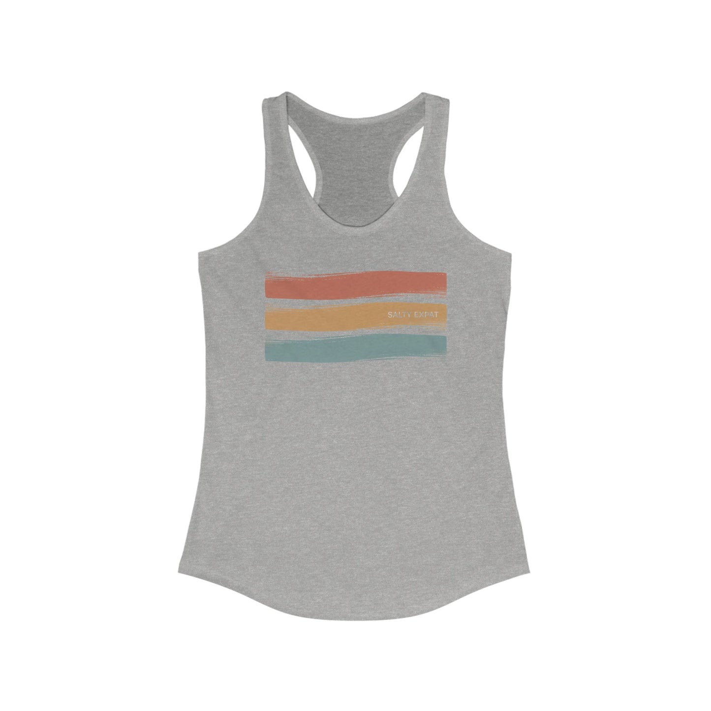 Salty Expat Striped Women's Racerback Tank T-Shirt