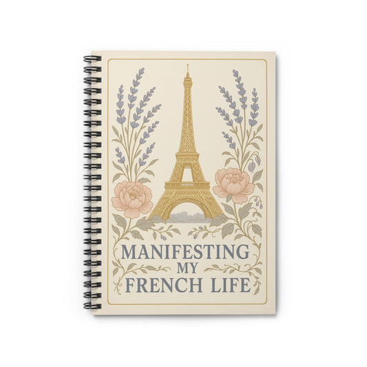 Spiral Bound Journal - Manifesting My French Life Spiral Notebook