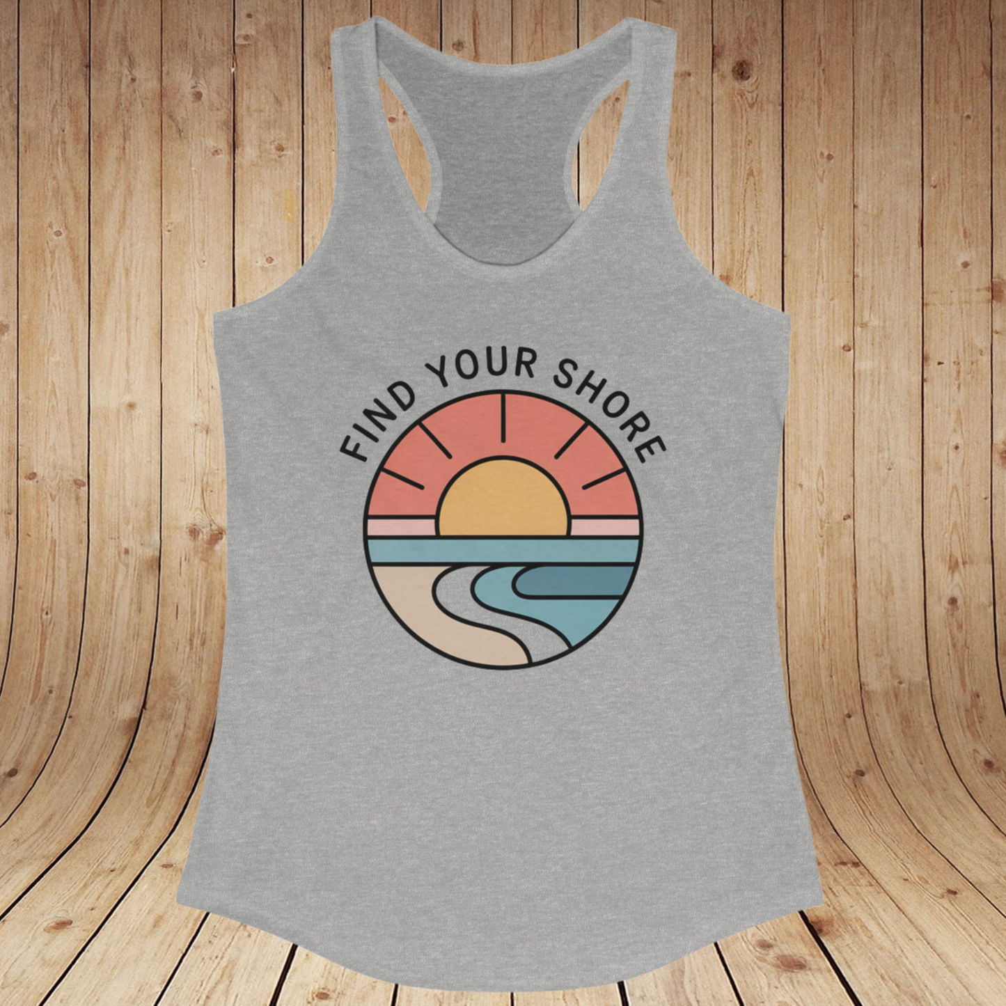 Find Your Shore - Premium Women's Racerback Tank T-Shirt by Salty Expat